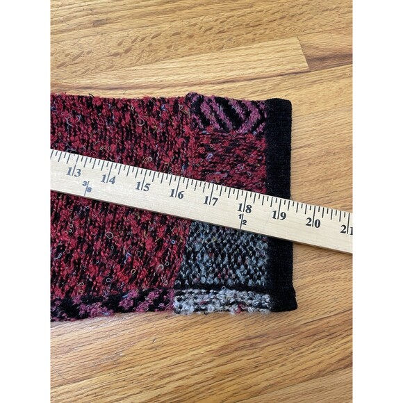 Laura Ashley Vintage Petite PS Patchwork Knit Cardigan Jacket Art Button Boho - Picture 7 of 9